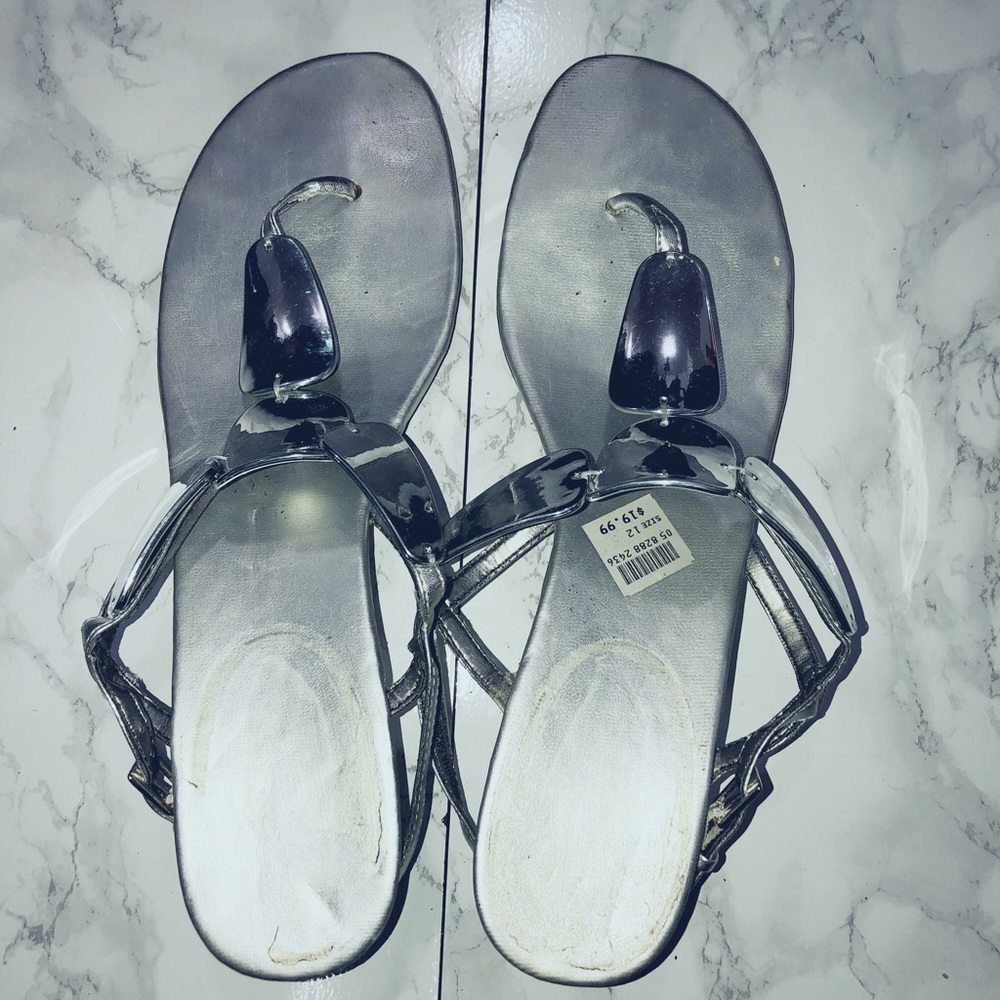 Silver Sandals Size 12